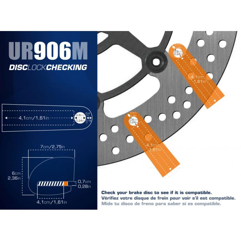 Bloque Disque moto avec ALARME - Bronze Ø6 mm - LE PRATIQUE DU MOTARD