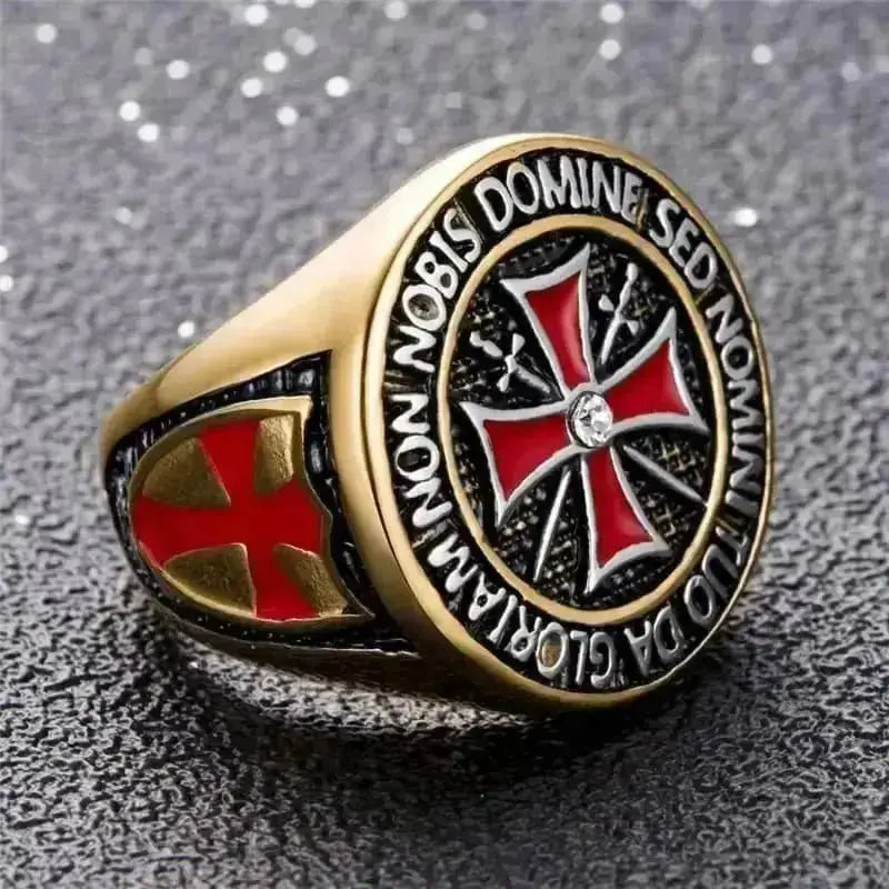 Bague en acier - Chevaliers Templiers - Le Pratique du Motard
