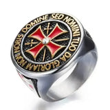 Bague en acier - Chevaliers Templiers - Le Pratique du Motard