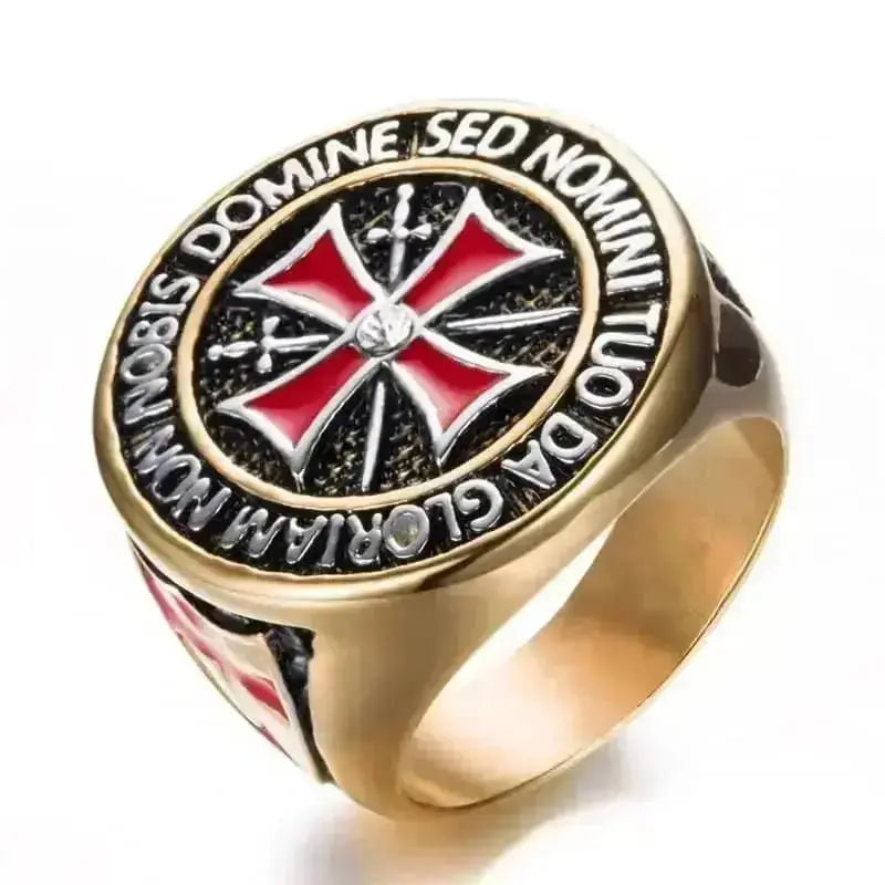 Bague en acier - Chevaliers Templiers - Le Pratique du Motard