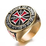 Bague en acier - Chevaliers Templiers - Le Pratique du Motard
