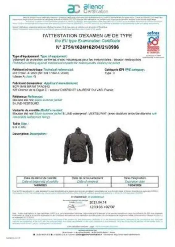 Blouson de moto Eté Ventilé + Doublure Etanche - Le Pratique du Motard