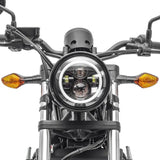 Boîtier pour Phare LED moto 7" Universel + supports de fourche 35-43mm Le Pratique du Motard