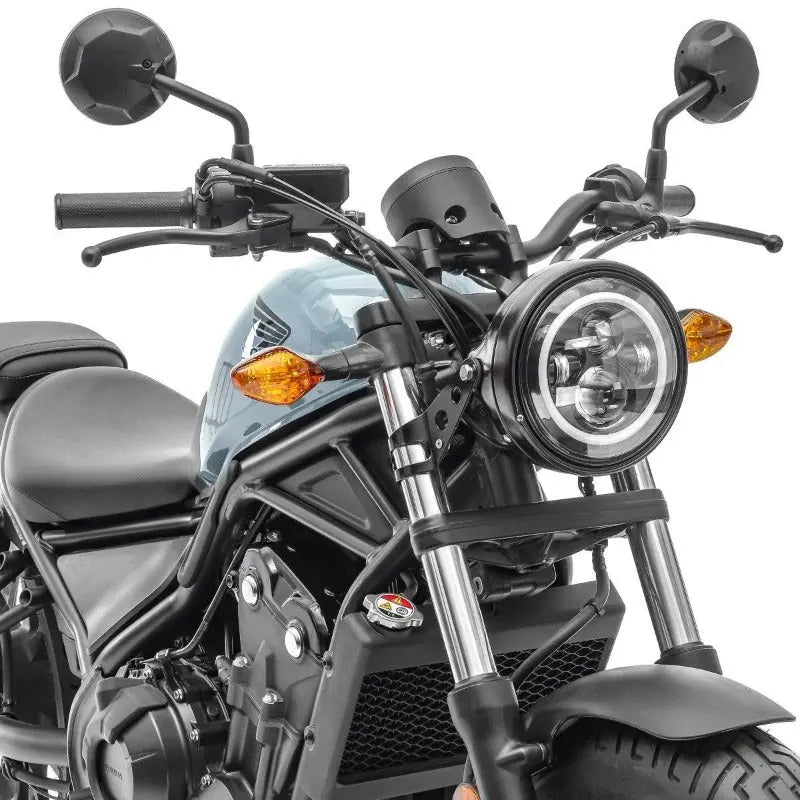 Boîtier pour Phare LED moto 7" Universel + supports de fourche 35-43mm Le Pratique du Motard