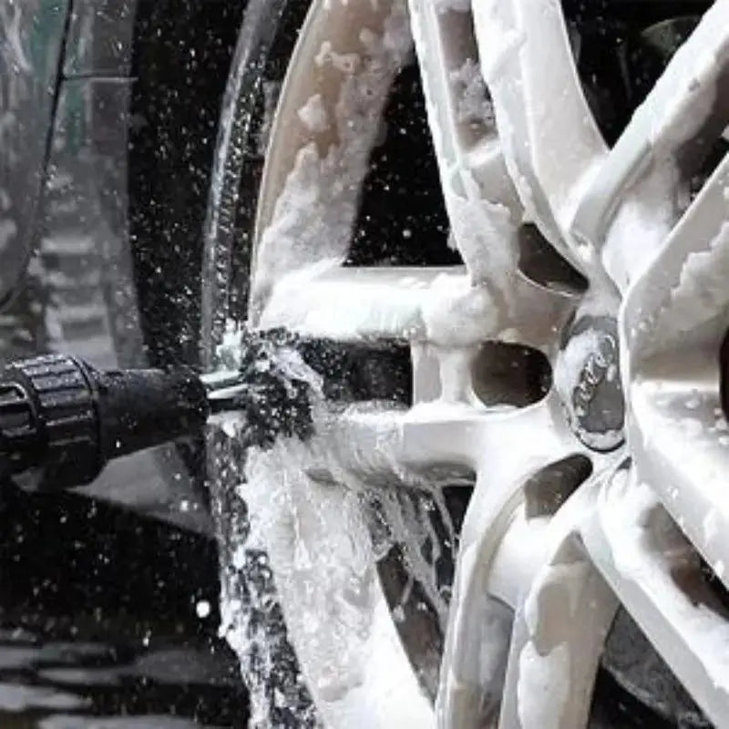 Brosse de nettoyage rotative a pression d'eau - Le Pratique du Motard