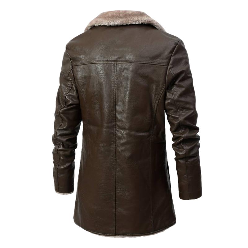 Manteau col fourrure Homme - Marron - LE PRATIQUE DU MOTARD