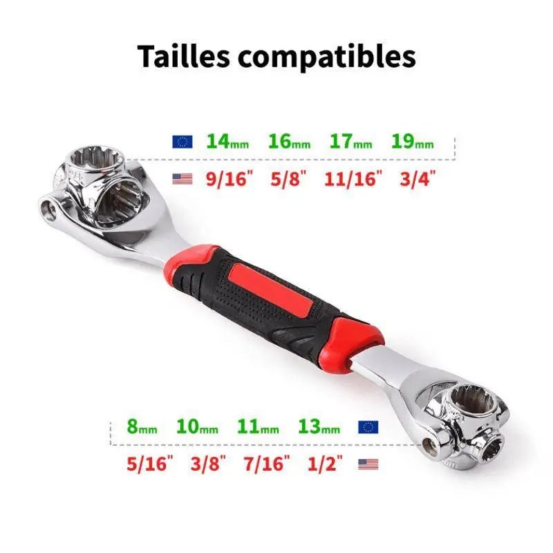 Clé Tigre - 50 outils en 1 - Le Pratique du Motard