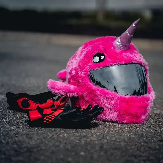 Couvre Casque Moto - Licorne rose - Le Pratique du Motard