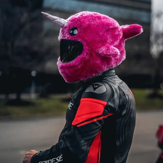 Couvre Casque Moto - Licorne rose - Le Pratique du Motard