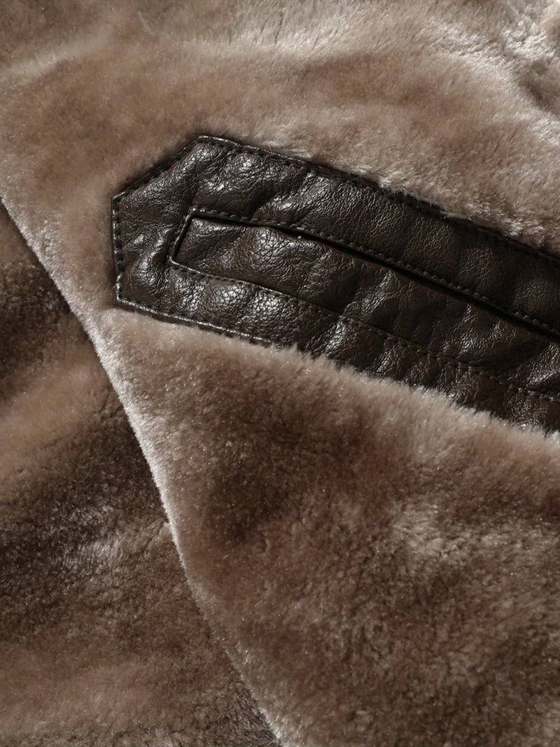 Manteau col fourrure Homme - Marron - LE PRATIQUE DU MOTARD