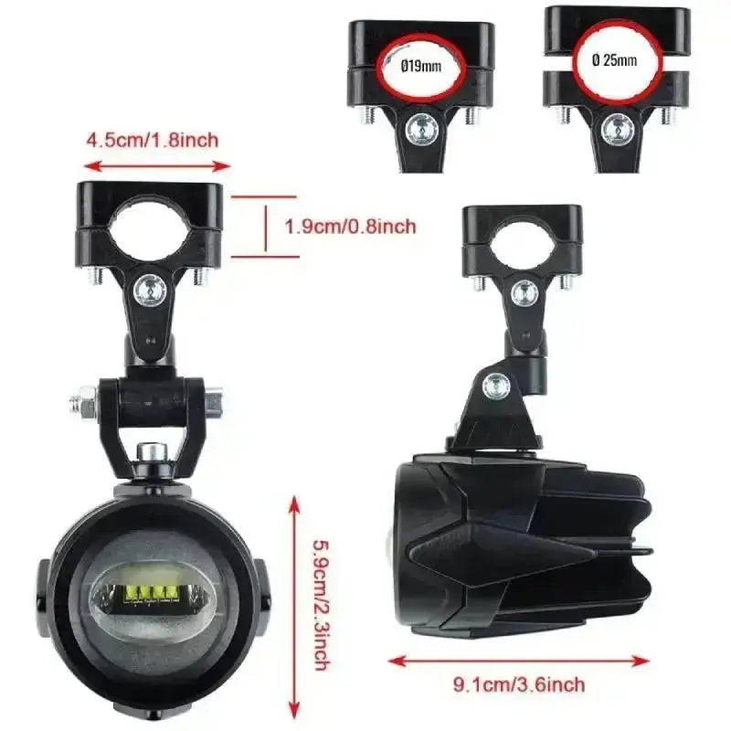 Feux additionnels LED moto multidirectionnel - Le Pratique du Motard