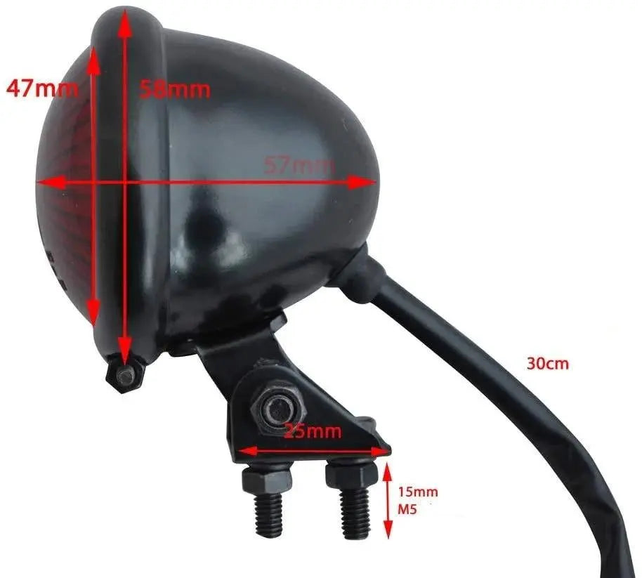 Feux Arriere Led moto Cafe racer - Noir Le Pratique du Motard