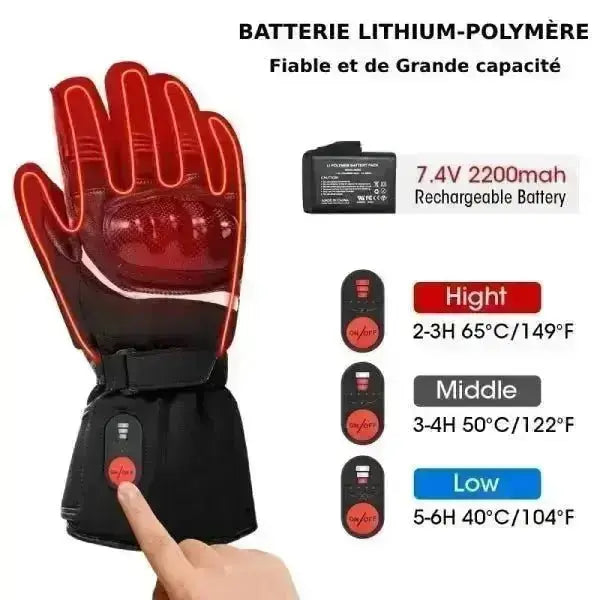 Gants Chauffant Moto Homologué - XRIDER - Le Pratique du Motard