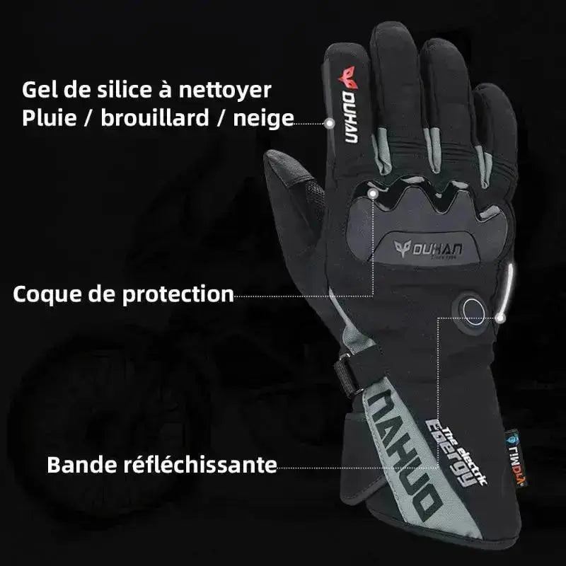 Gants de moto chauffant électriques imperméables - Le Pratique du Motard