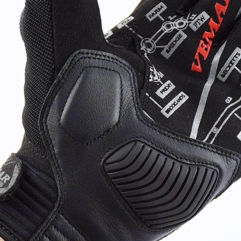 Gants de moto été | SkullGrind rouge Le Pratique du Motard
