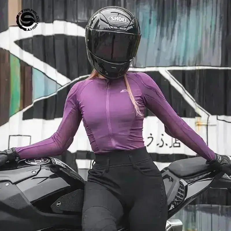 🌸 Gilet de Protection Femme Moto - Élégance & Sécurité