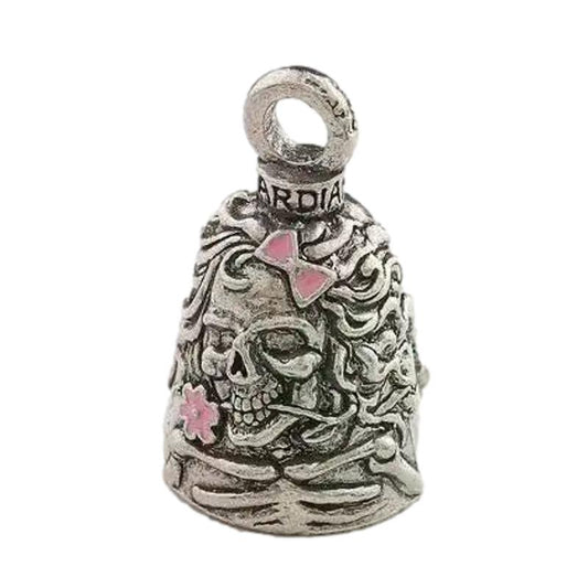 Guardian Bell personnalisé- Lady Skull Pink - LE PRATIQUE DU MOTARD