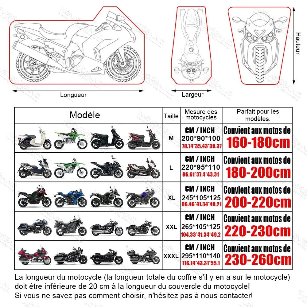 Housse de Protection Moto- Bleu Le Pratique du Motard