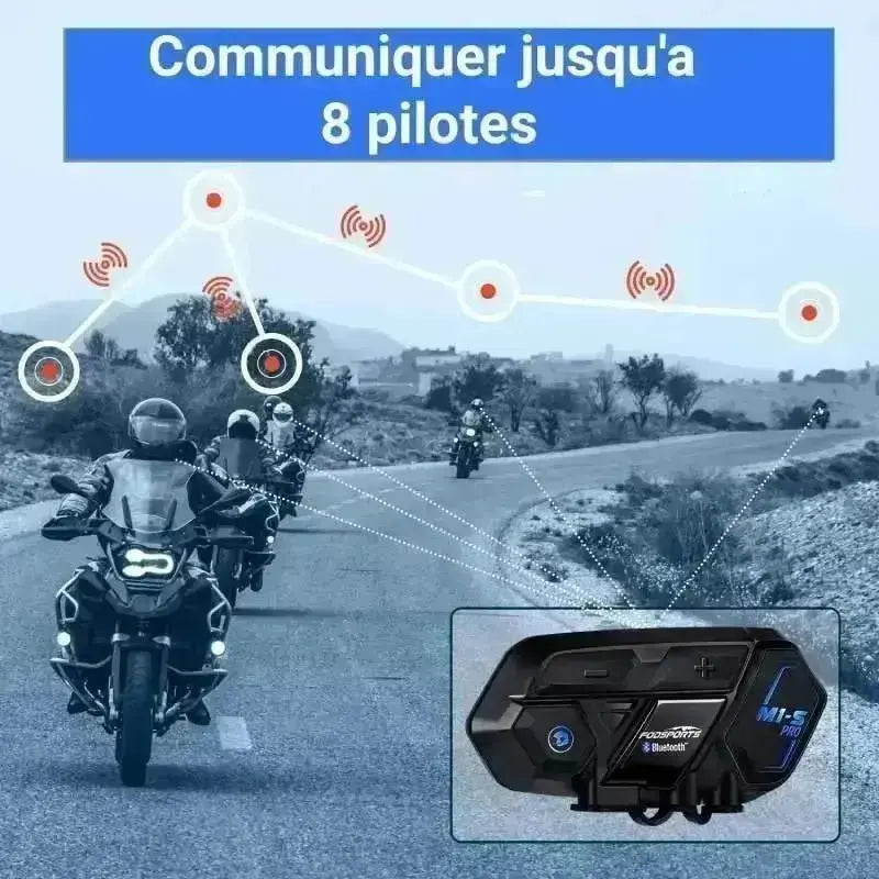 Intercom casque moto 8 Pilotes - M1-S Pro - Le Pratique du Motard