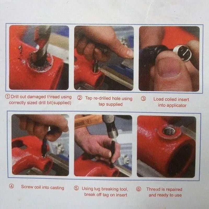 Kit de réparation des filetages endommagé 131 pièces - Le Pratique du Motard