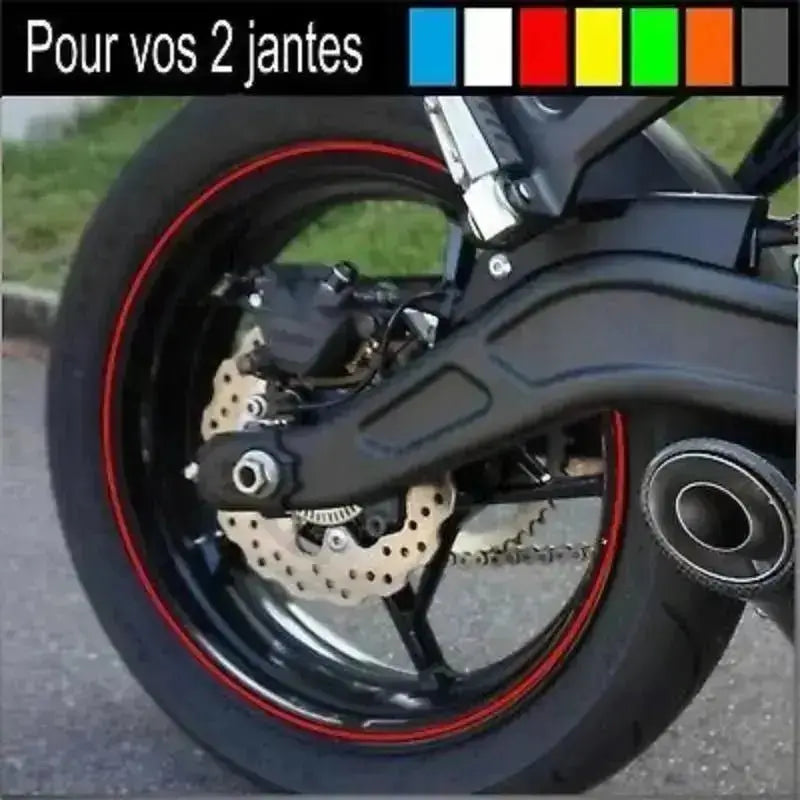 Stickers Sécurité Moto Bike-it Liseret De Jantes - Satisfait Ou Remboursé 