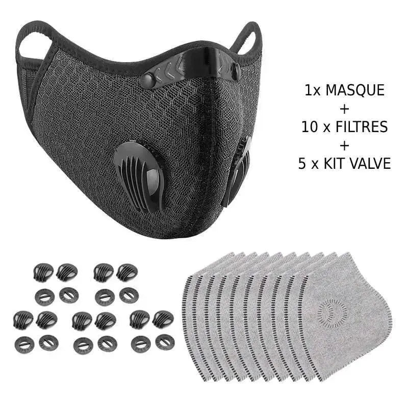 Masque de sport avec filtre anti-pollution - Le Pratique du Motard