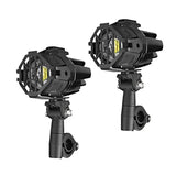Pack :phare additionnel LED moto avec Rehausse 40mm pour guidons Ø 22mm Le Pratique du Motard