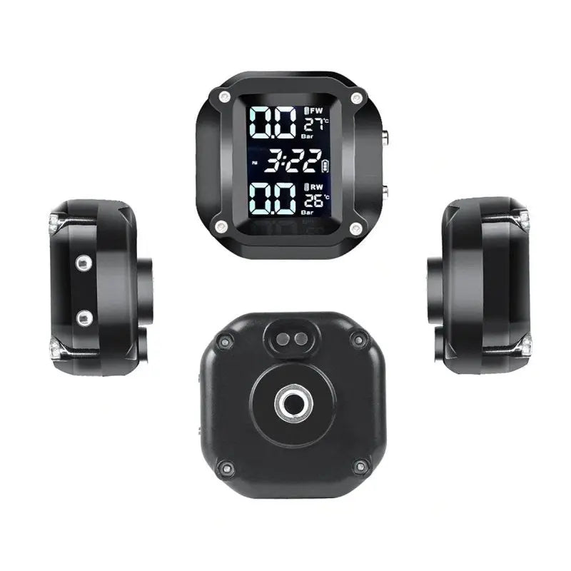 Pack : Phare additionnels LED moto + Système de surveillance de la pression des pneus avec indicateur de température Le Pratique du Motard