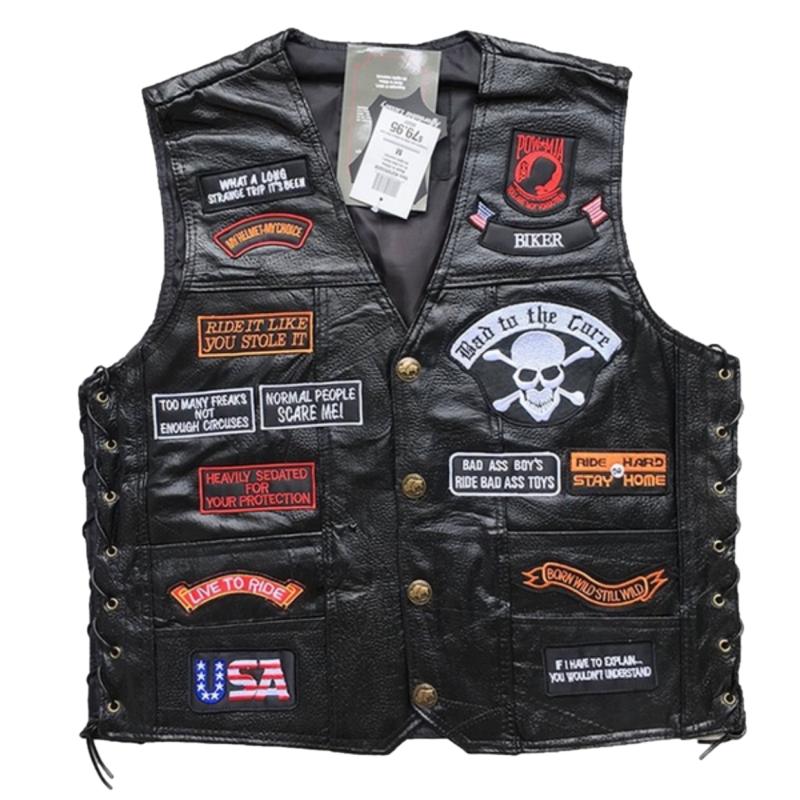 Gilet cuir biker personnalisé - LE PRATIQUE DU MOTARD