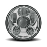 Phares Avant Moto LED 5,75 Pouces compatible avec Harley Davidson en chrome Le Pratique du Motard