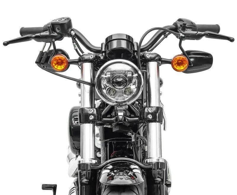 Phares Avant Moto LED 5,75 Pouces compatible avec Harley Davidson en chrome Le Pratique du Motard
