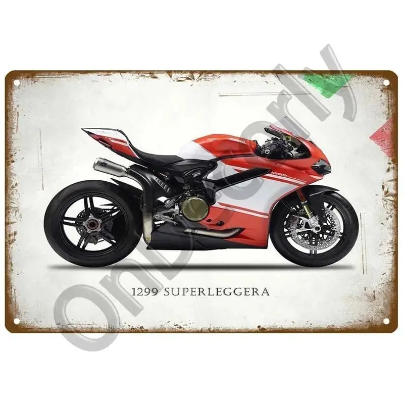 Plaque décorative métallique DUCATI - Le Pratique du Motard