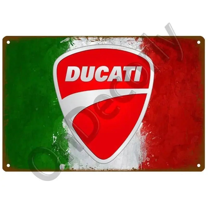 Plaque décorative métallique DUCATI - Le Pratique du Motard