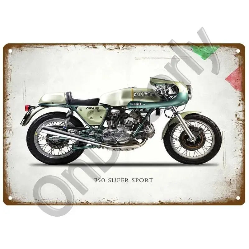 Plaque décorative métallique DUCATI - Le Pratique du Motard