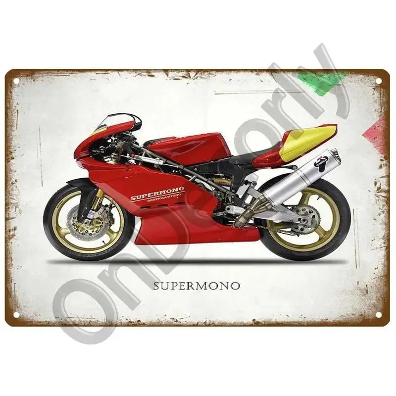 Plaque décorative métallique DUCATI - Le Pratique du Motard