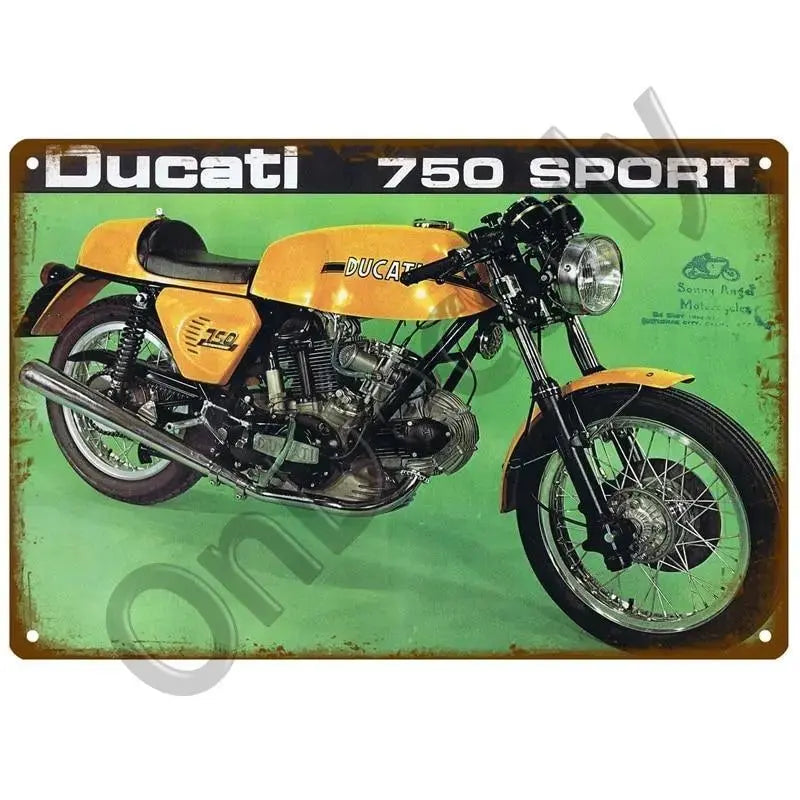 Plaque décorative métallique DUCATI - Le Pratique du Motard