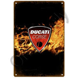 Plaque décorative métallique DUCATI - Le Pratique du Motard