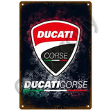 Plaque décorative métallique DUCATI - Le Pratique du Motard