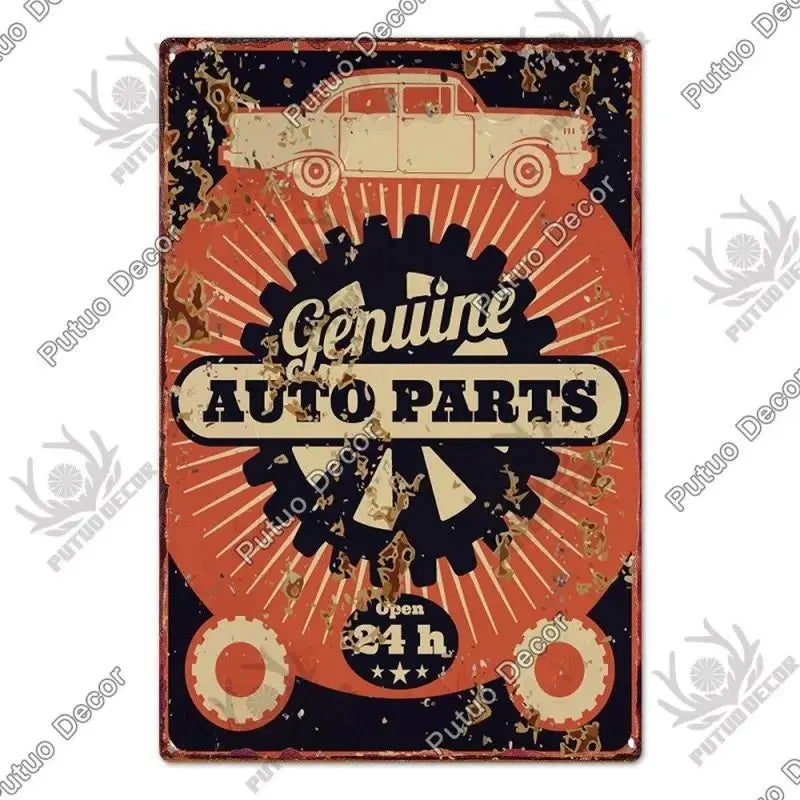 Plaque décorative métallique Garage - Le Pratique du Motard