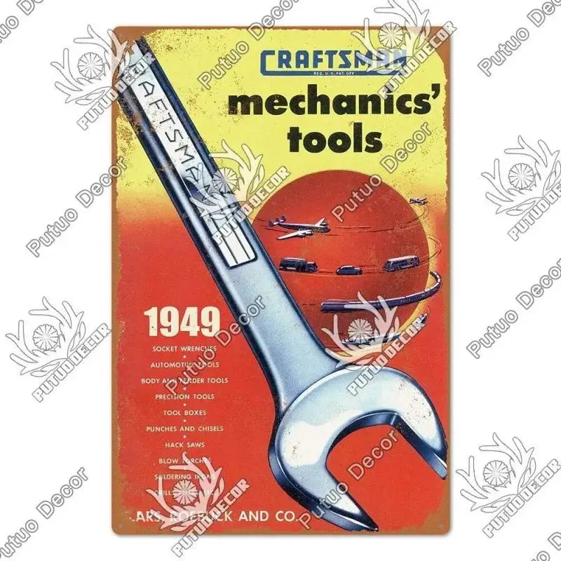 Plaque décorative métallique Garage - Le Pratique du Motard