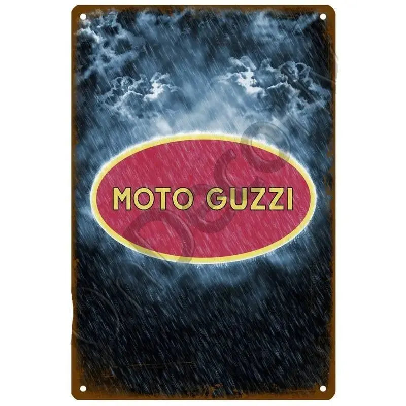 Plaque décorative métallique Moto Guzzi - Le Pratique du Motard