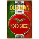 Plaque décorative métallique Moto Guzzi - Le Pratique du Motard