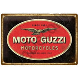 Plaque décorative métallique Moto Guzzi - Le Pratique du Motard