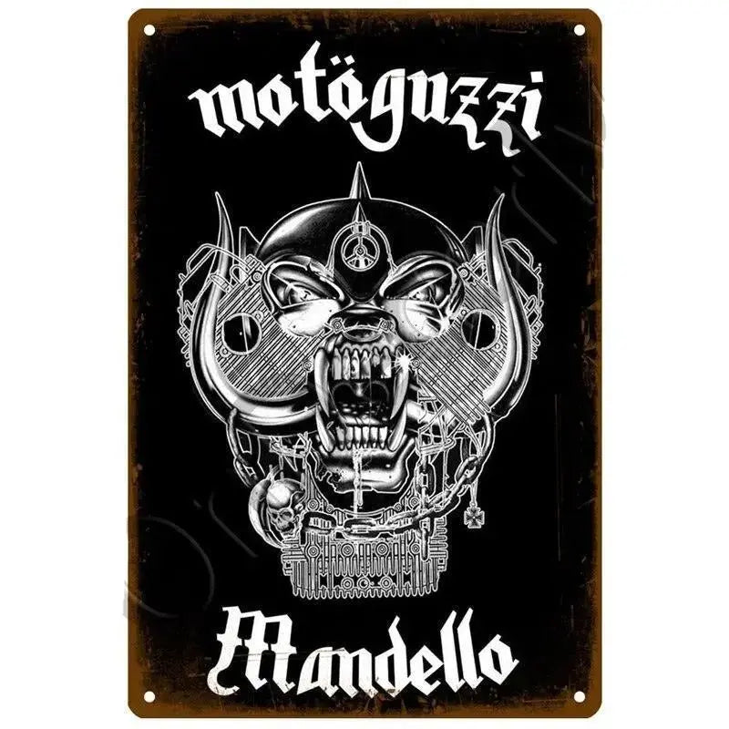 Plaque décorative métallique Moto Guzzi - Le Pratique du Motard