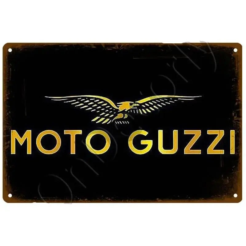 Plaque décorative métallique Moto Guzzi - Le Pratique du Motard
