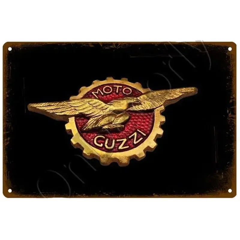 Plaque décorative métallique Moto Guzzi - Le Pratique du Motard