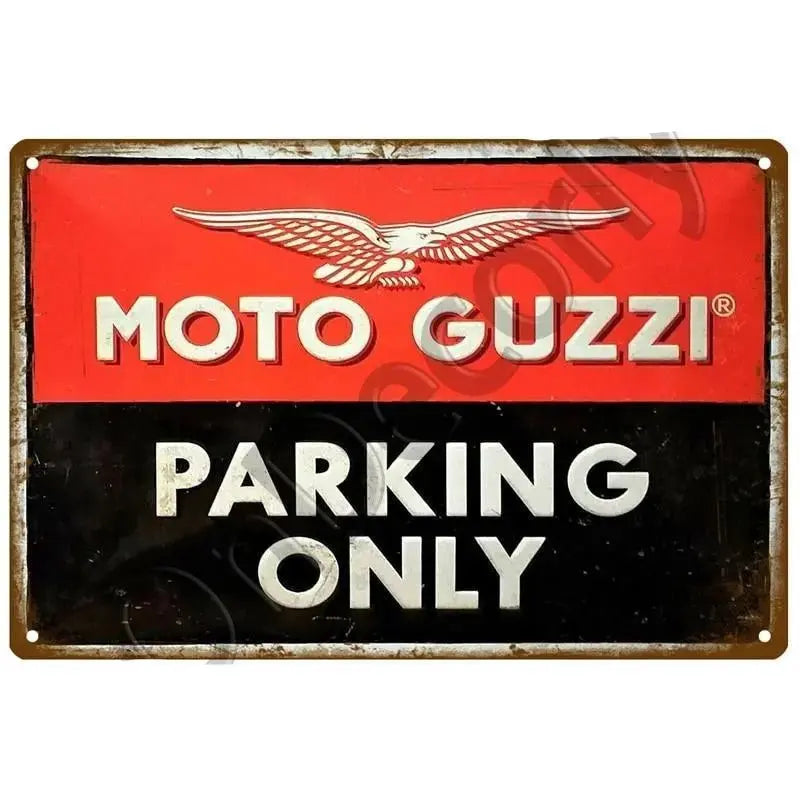 Plaque décorative métallique Moto Guzzi - Le Pratique du Motard