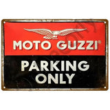 Plaque décorative métallique Moto Guzzi - Le Pratique du Motard