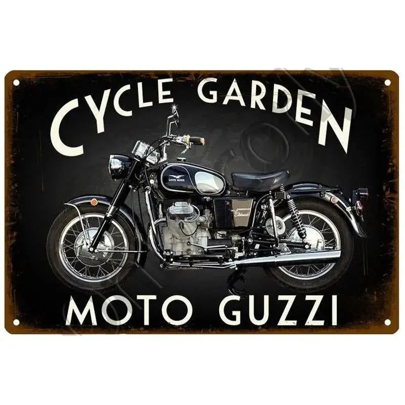 Plaque décorative métallique Moto Guzzi - Le Pratique du Motard