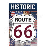Plaque américaine décorative Route 66 Le Pratique du Motard